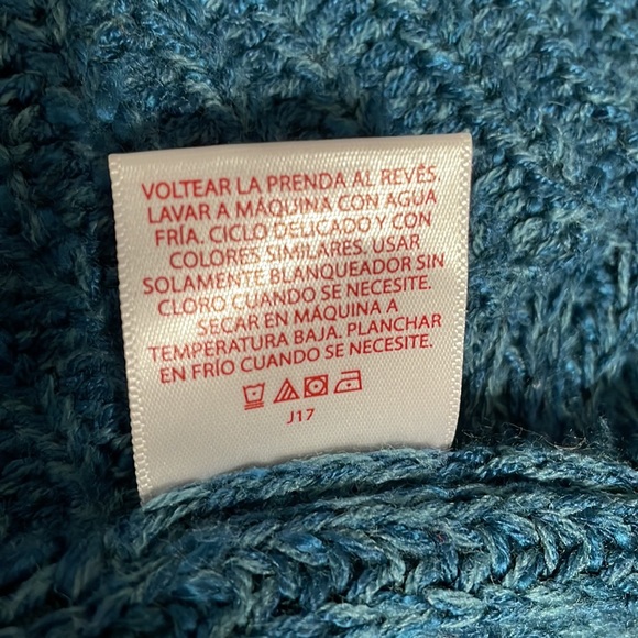 Faded Glory Aqua Baltic Sea Shawl Collar High Low Womens Sweater Size XL (16-18) - Picture 12 of 16